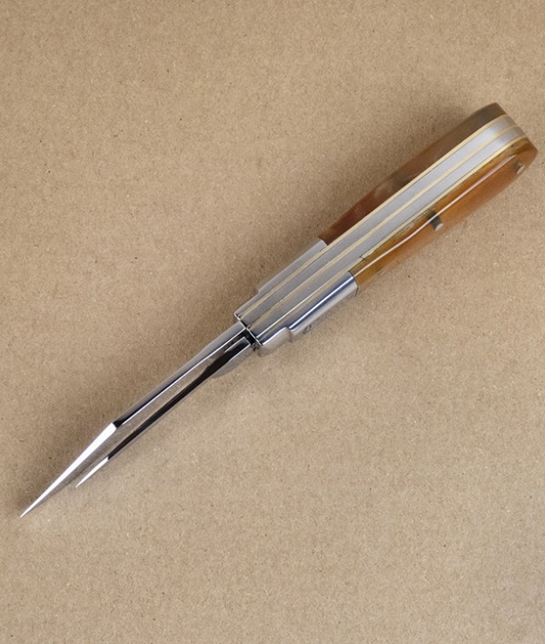 Twin-Blade Barlow Knife with Rams-Horn Scales