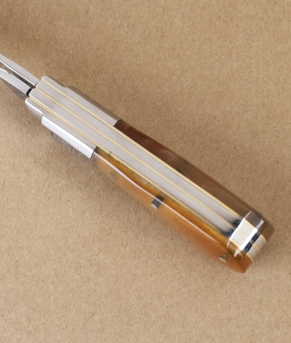 Twin-Blade Barlow Knife with Rams-Horn Scales