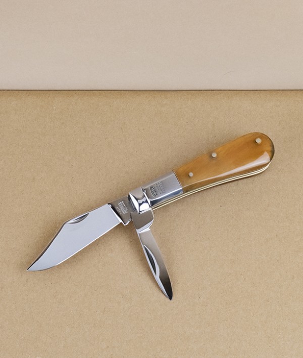 Twin-Blade Barlow Knife with Rams-Horn Scales
