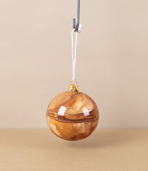 Mouth-Blown Molten Glass Bauble, Tigris, 8cm