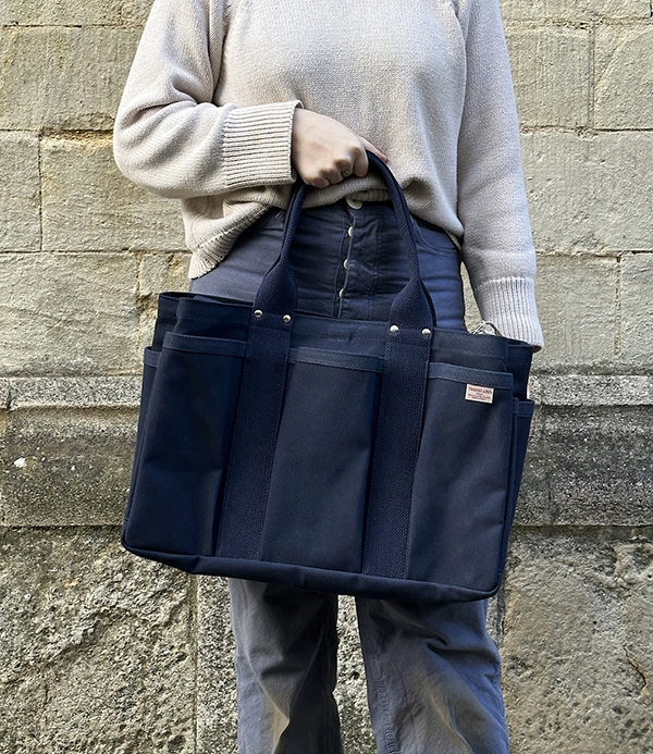 Threadline Heavy Canvas Tool Bag with Shoulder Strap, Navy