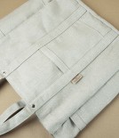 Threadline Linen Tote Bag, Natural Linen