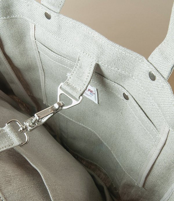 Threadline Linen Tote Bag, Natural Linen