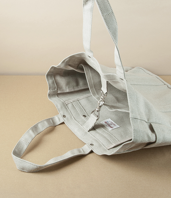 Threadline Linen Tote Bag, Natural Linen