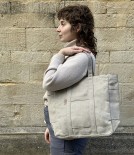 Threadline Linen Tote Bag, Natural Linen