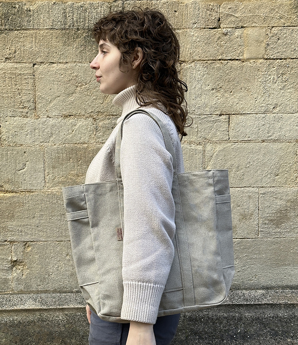 Threadline Linen Tote Bag, Natural Linen