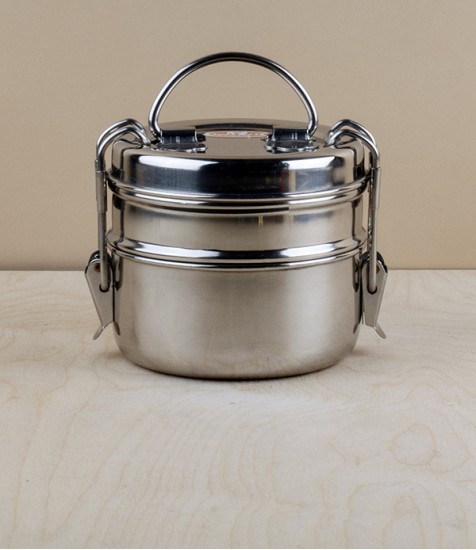 Indian Tiffin or Lunch Pot with Handle, Small