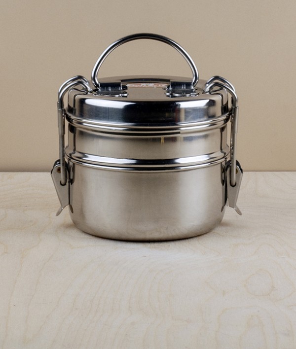Indian Tiffin or Lunch Pot with Handle, Small