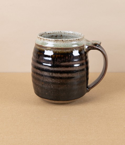 Tom Knowles Jackson Stoneware Mug, Tenmoku & Ash Glaze