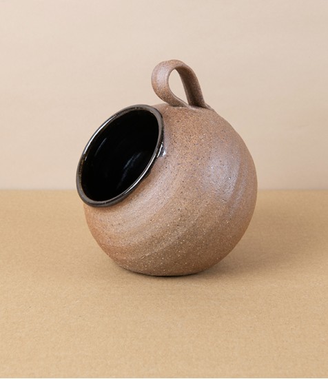 Tom Knowles Jackson High Fired Stoneware Salt Pig, Tenmoku