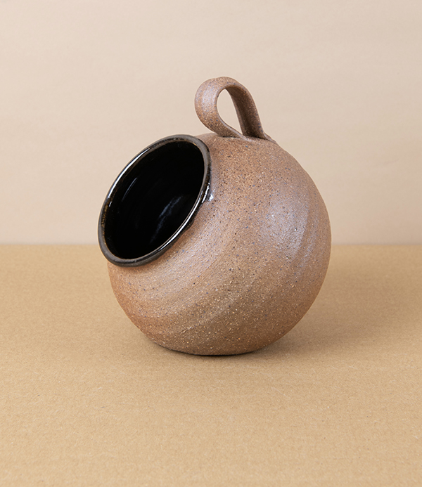 Tom Knowles Jackson High Fired Stoneware Salt Pig, Tenmoku