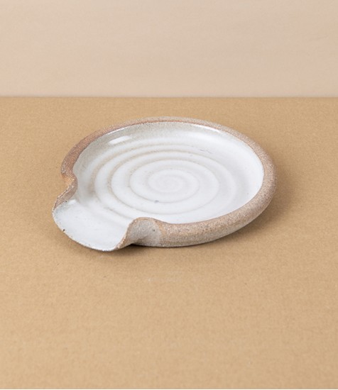 Tom Knowles Jackson Stoneware Spoon Rest, Cream Flecked