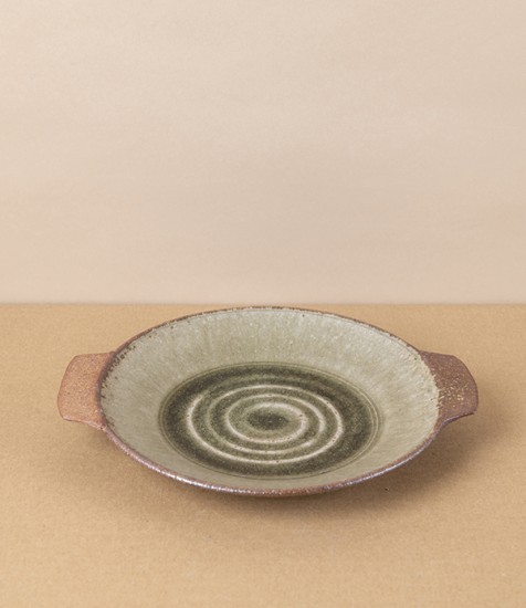 Tom Knowles Jackson Stoneware Tapas Plate, Deep Ash Glaze