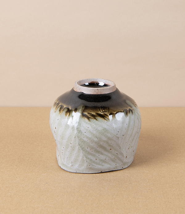Tom Knowles Jackson Stoneware Tea Bowl, Celadon & Tenmoku