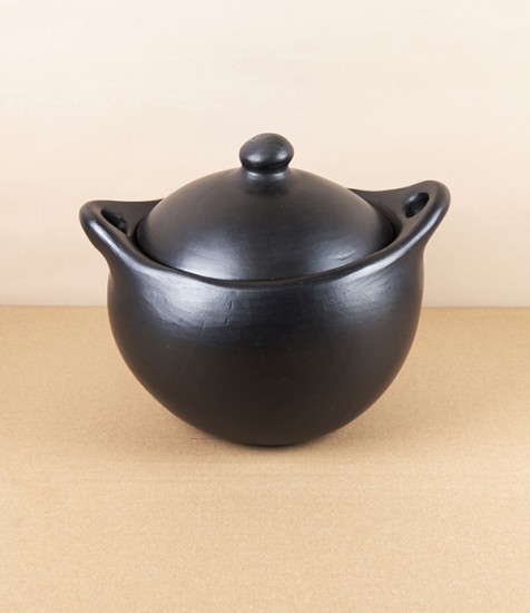 Tierra Negra Hand Made Deep Bellied Cooking Pot, 2 Litres