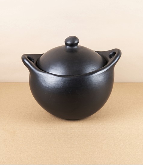 Tierra Negra Hand Made Deep Bellied Cooking Pot, 2 Litres