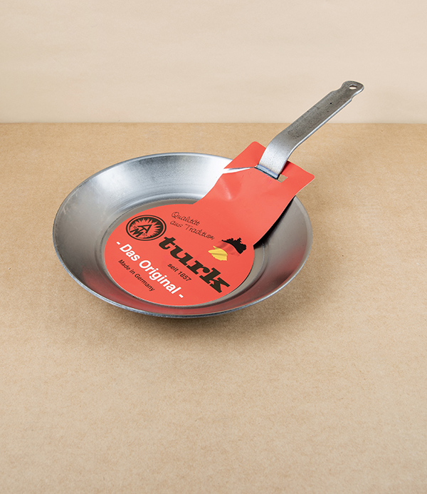 Turk German Heavyweight Carbon Steel Frying Pan, 24cm