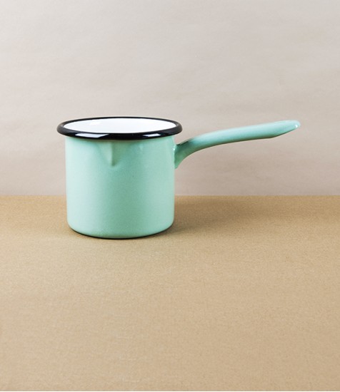 Turkish Enamel Milk Pan, Pistachio