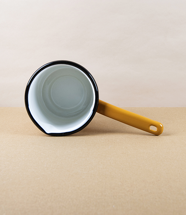 Turkish Enamel Milk Pan, Yellow