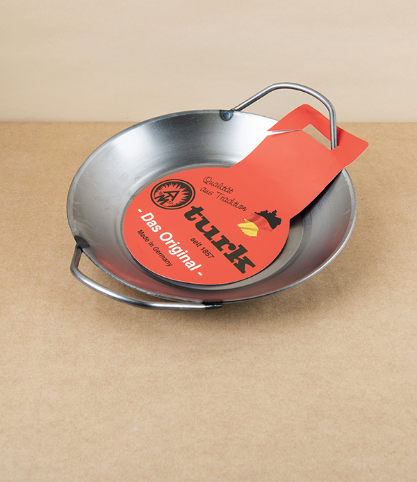 Turk German Two-Handled Carbon Steel Frying Pan, 24cm