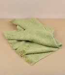 Irish tweed wool & cotton scarf, Fen Nettle