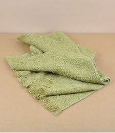 Irish tweed wool & cotton scarf, Fen Nettle