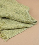 Irish tweed wool & cotton scarf, Fen Nettle