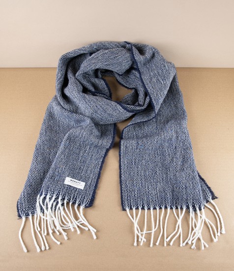 McNutt of Donegal Tweed Scarf, Navy