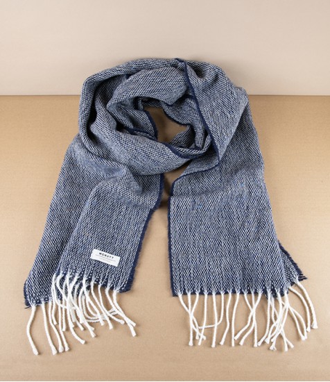 McNutt of Donegal Tweed Scarf, Navy