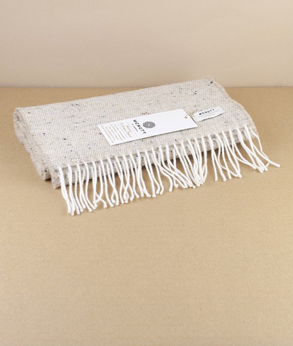 McNutt of Donegal Tweed Scarf, Oatmeal