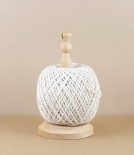 Turned Beech Twine Stand with Jute Twine & Cutter