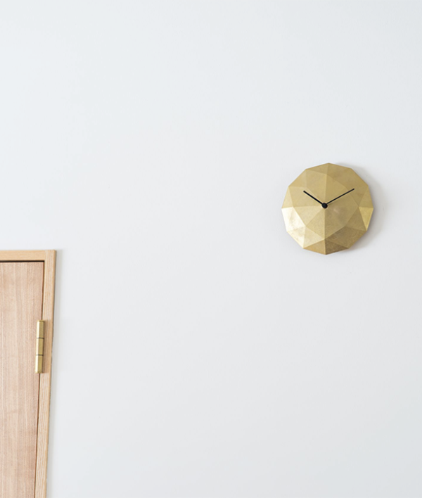Sand Cast Brass 'I-Hada' Wall Clock