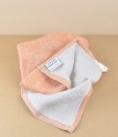 Finnish Washed Linen Kitchen Towel, Natural / Rust