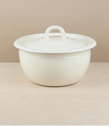 Ukrainian Enamel Cook & Store, Cream