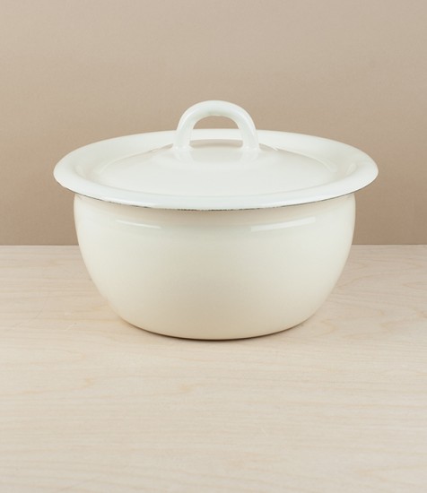 Ukrainian Enamel Cook & Store, Cream