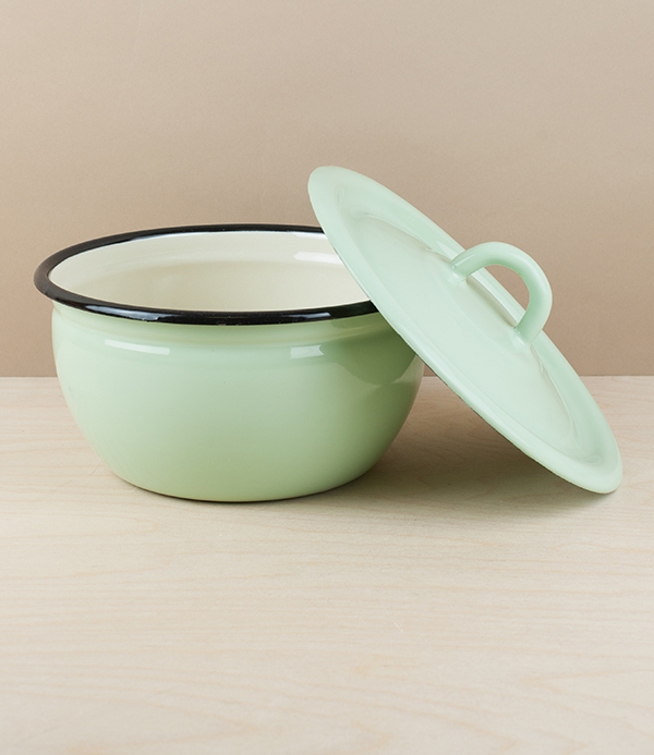 Ukrainian Enamel Cook & Store, Pistachio