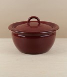 Ukrainian Enamel Cook & Store, Dark Red