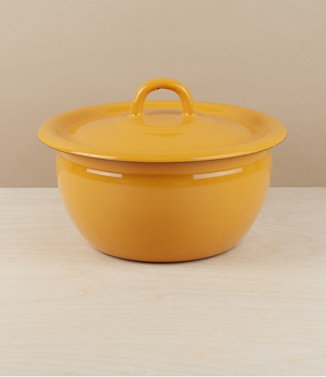 Ukrainian Enamel Cook & Store, Yellow