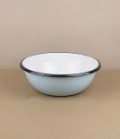 Ukrainian enamel bowl, 20cm, light blue