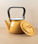 Ukrainian Enamel Kettle, 2.5 litres, Yellow