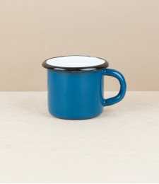 Ukrainian Enamel Small Mug, 0.25l, Blue