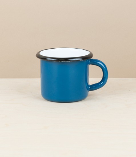 Ukrainian Enamel Small Mug, 0.25l, Blue