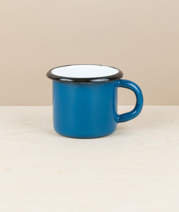 Ukrainian Enamel Small Mug, 0.25l, Blue