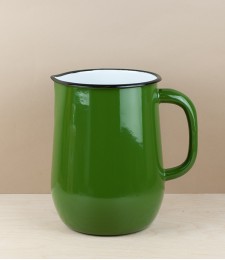 Ukrainian Enamel Water Jug, Grass Green