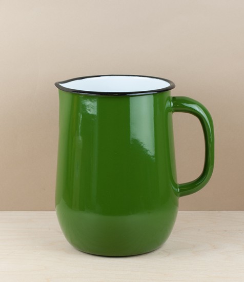 Ukrainian Enamel Water Jug, Grass Green