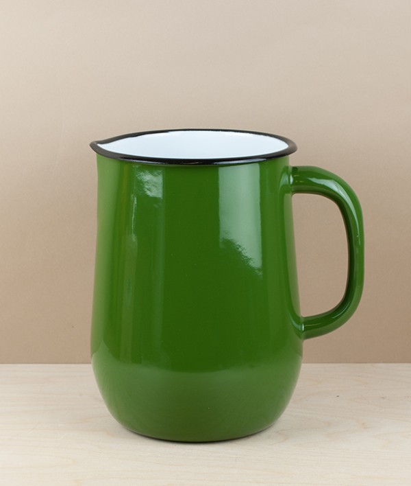 Ukrainian Enamel Water Jug, Grass Green
