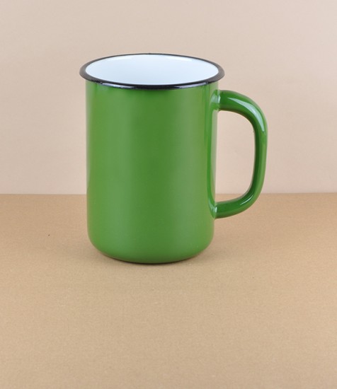 Ukrainian milk or utensil pot, 1.5l, grass green