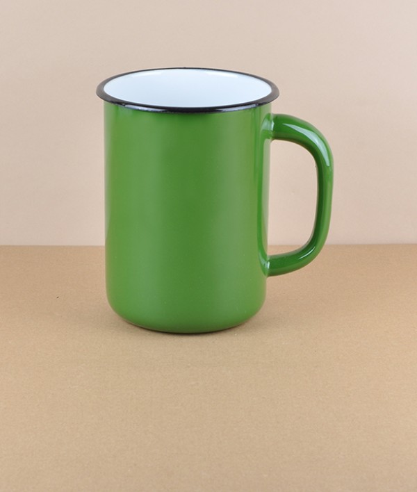 Ukrainian milk or utensil pot, 1.5l, grass green