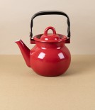 Ukrainian Enamel Kettle, 0.7 litres, Red
