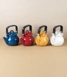 Ukrainian Enamel Kettle, 0.7 litres, Cream